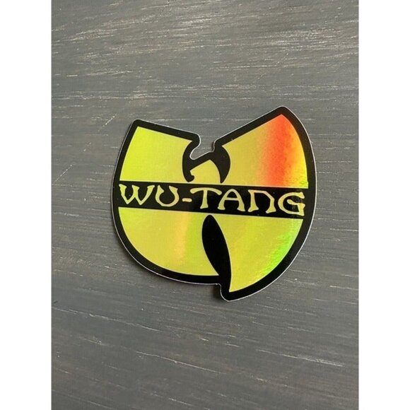 Wu-Tang Logo  Sticker Yellow Holographic Very High Quality Hip Hop 3" - Picture 4 of 6